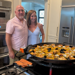 Enjoying Paella at home